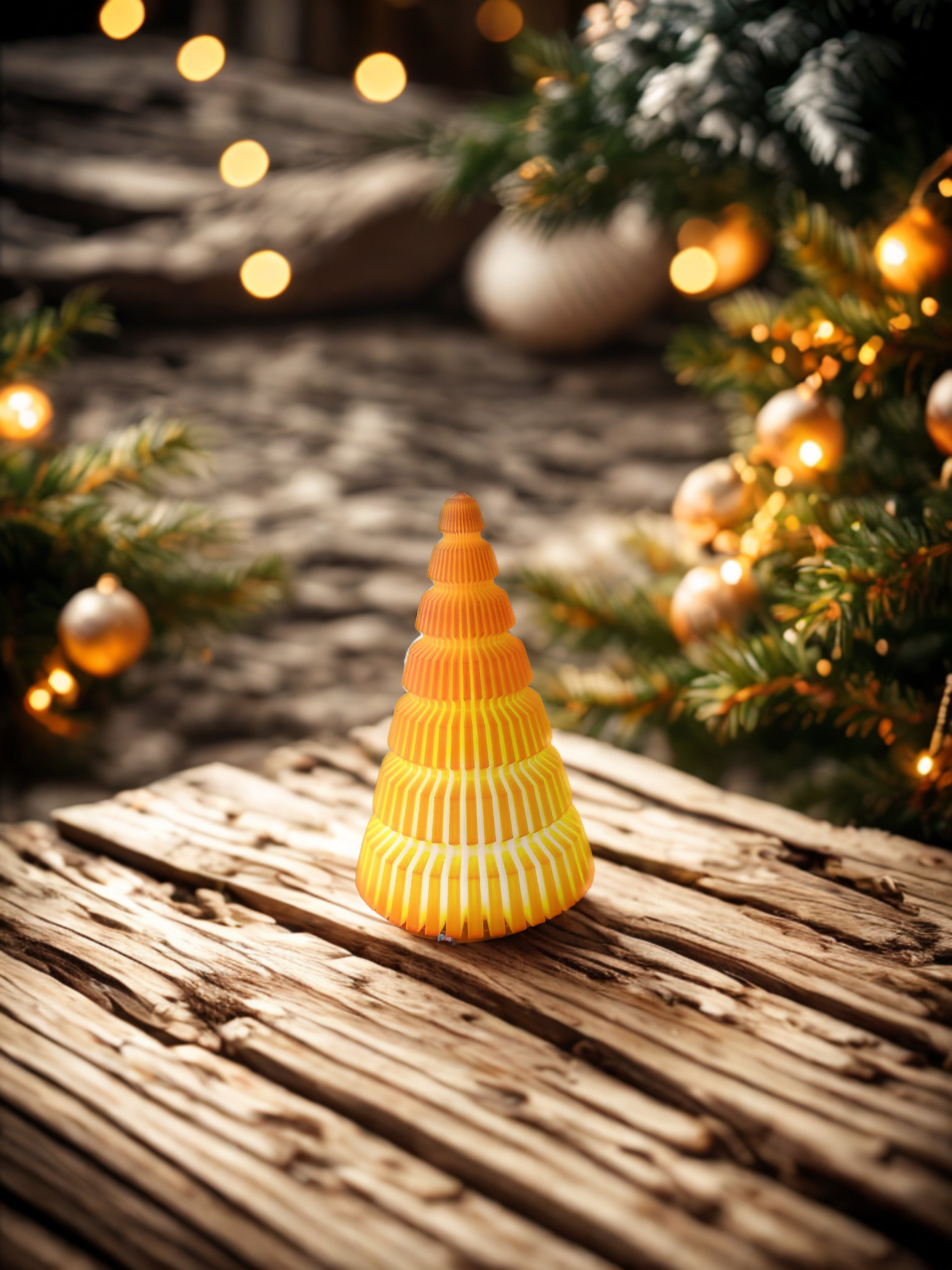 Sapin Photophore hiver en PLA – style moderne
