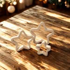 Lot de 3 étoiles décoratives blanches – design épuré et moderne