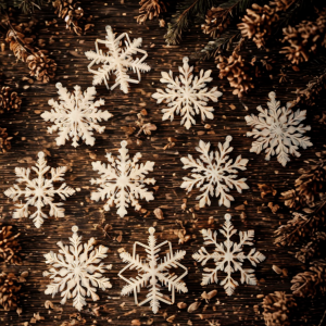 Set de 10 flocons de neige décoratifs blancs – ornements légers pour Noël